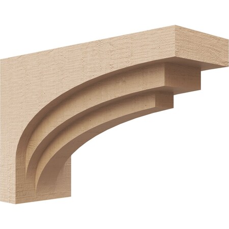 Ekena Millwork 3"W x 9"D x 6"H Classic Rockford Rough Cedar Woodgrain TimberThane Corbel, Primed Tan CORUR03X09X06ROCRCPR